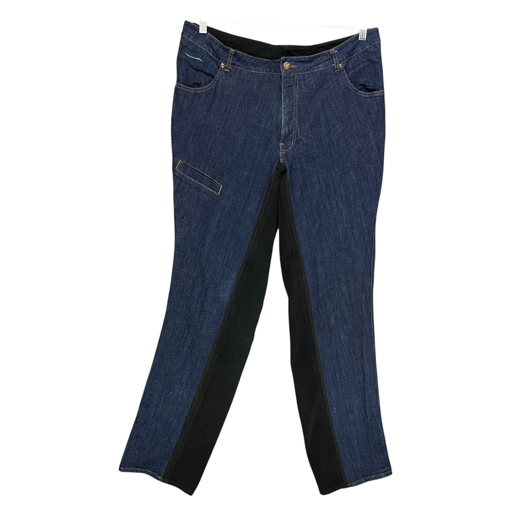 Smooth Stride Friesian Long Full Seat Riding‎ Jeans Blue Denim Equestrian Pants